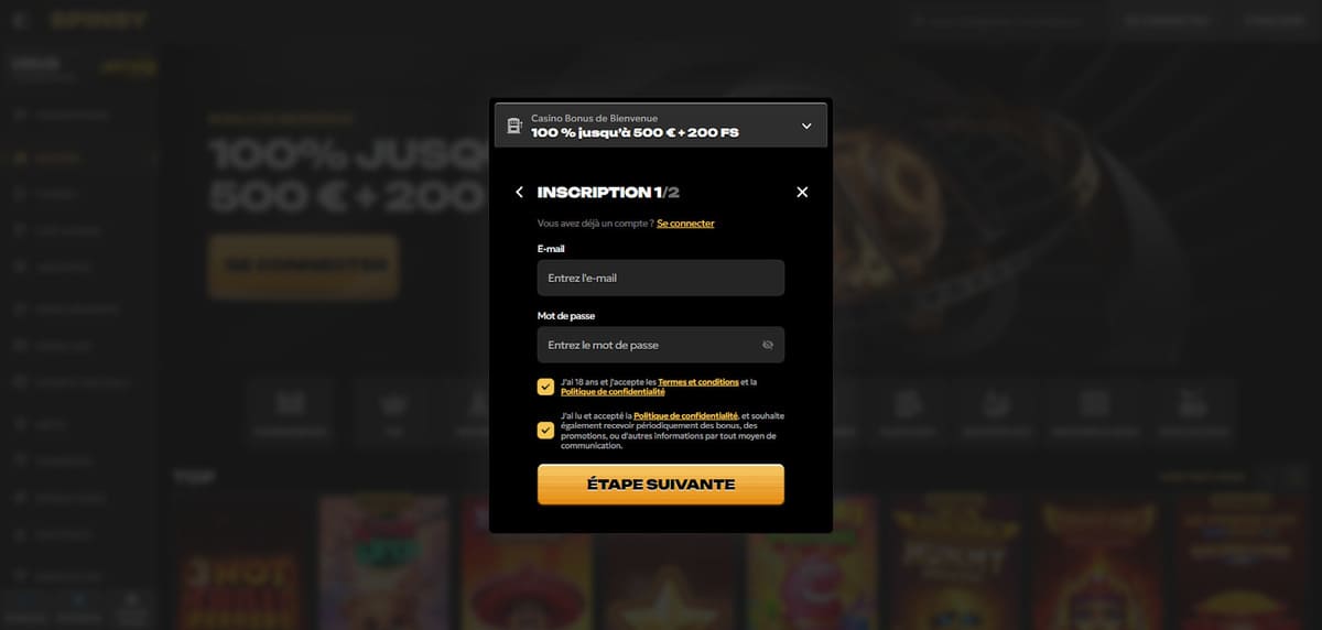 Spinsy login — Connexion Spinsy : accès au compte et résolution des problèmes